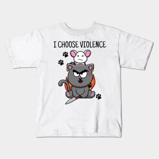 I Choose Violence Kids T-Shirt